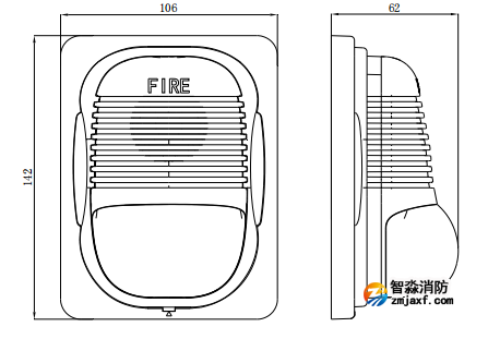 海灣GST-HX-M8503火災聲光警報器 海灣GST-HX-M8503火災聲光警報器